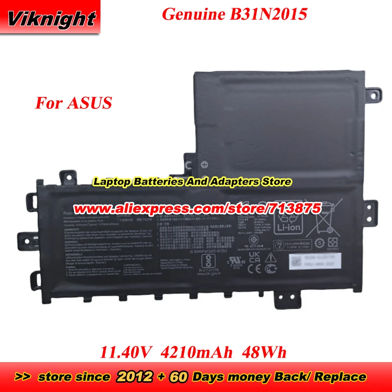 Оригинальный аккумулятор B31N2015, 0B200-03350700 3ICP7/60/80 для ASUS VivoBook 17 K712EA K712EQ X712EA K712EA-SP1311T K712EA-SVF13002W