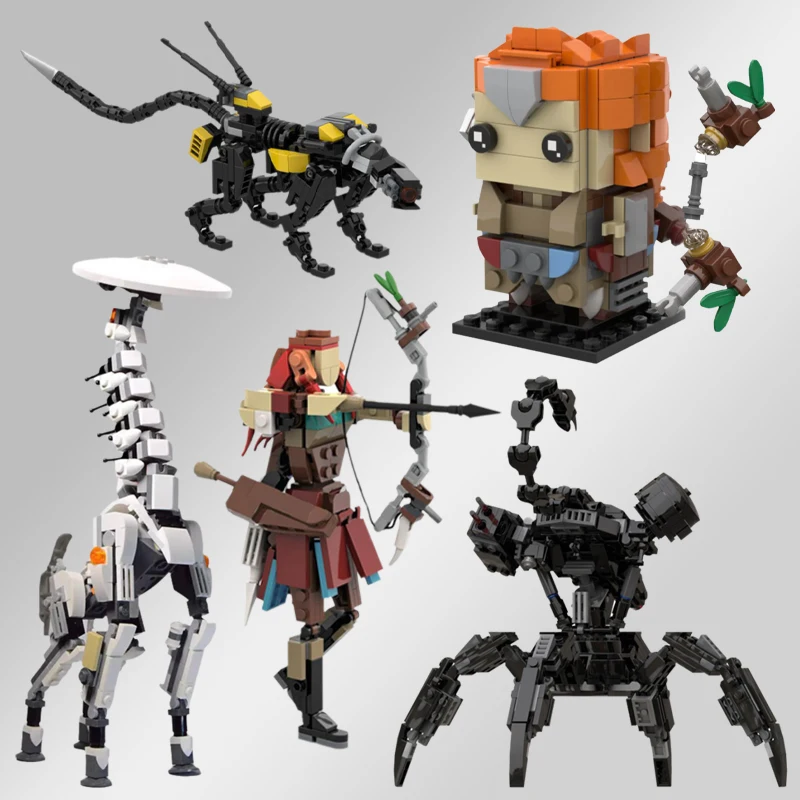 Горячая серия игр Zero Dawn Longneck Beast Building Block MOC Horizon War Machine Корруптор Модель Детские сборные игрушки Подарок на день рождения