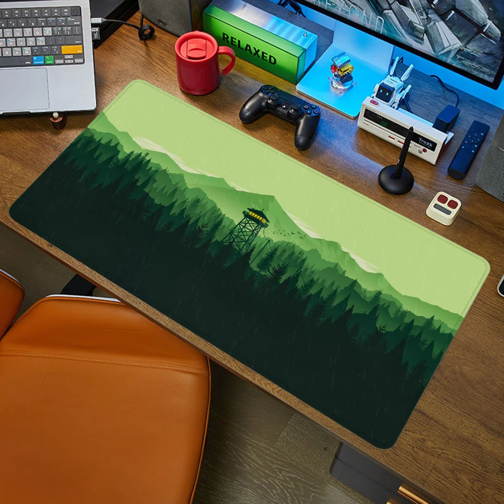 Игровой компьютерный коврик Deep Forest Firewatch, Аксессуары для настройки ПК, Настольный коврик для мыши, большой игровой офисный коврик с аниме рисунком Xxl