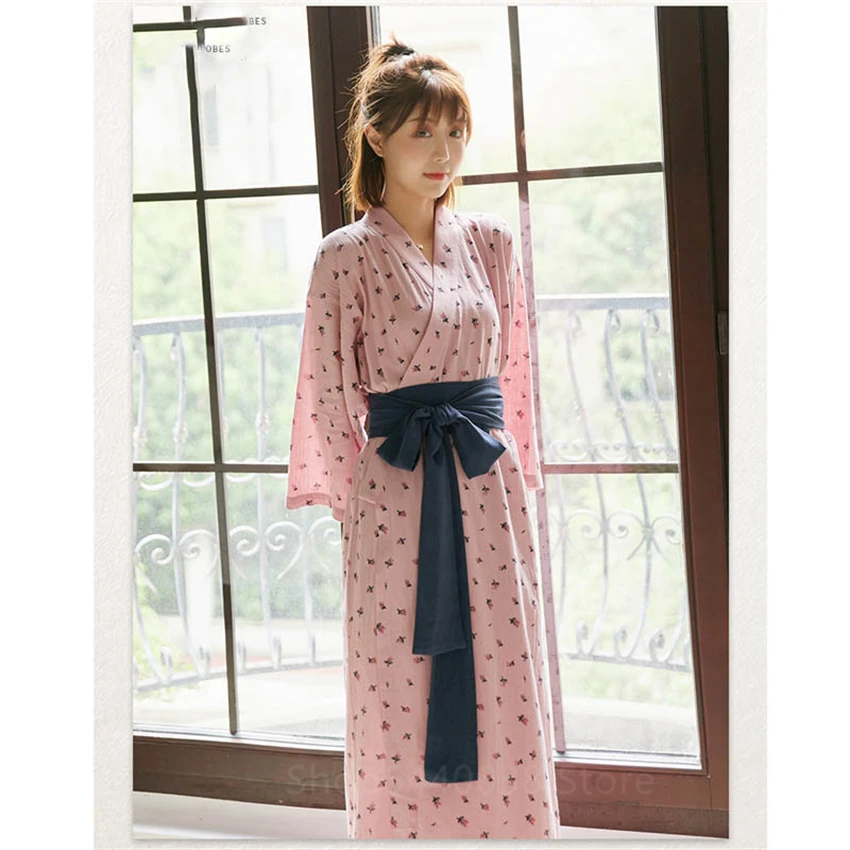 Комплект кимоно Jepang Pakaian Tidur Wanita Katun Wanita Musim Gugur Lengan (art.: 3920c0d64c98c) - 3920c0d64c98c