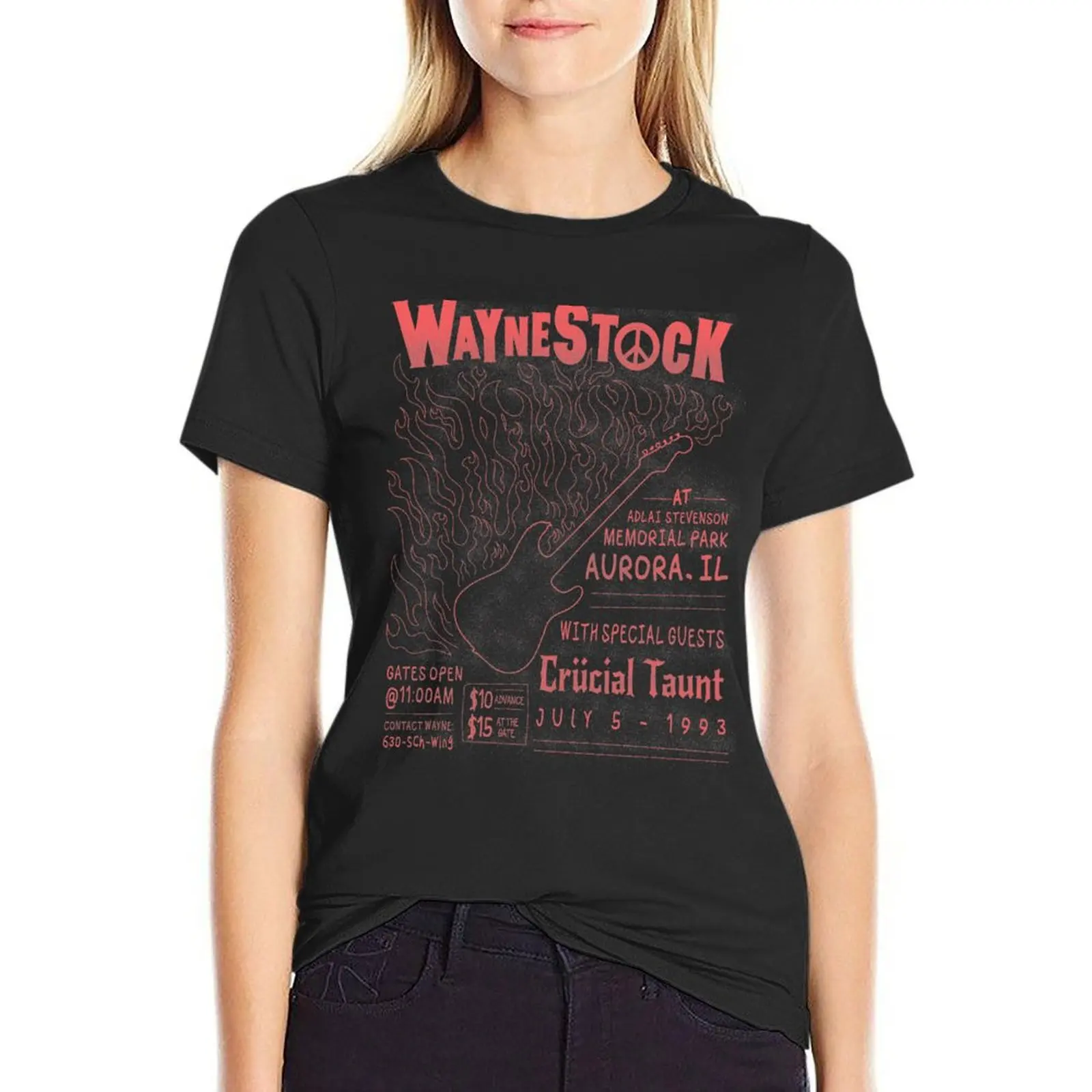 Фото Футболка Waynestock, эстетическая одежда, женская одежда, Женская хлопковая футболка №4