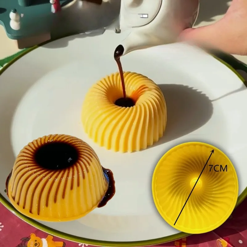 Силиконовая форма для кексов Crème Brûlée, форма для кексов и пончиков для карамельного пудинга, желе, кондитерских изделий, инструмент для украшения торта, кухонный противень