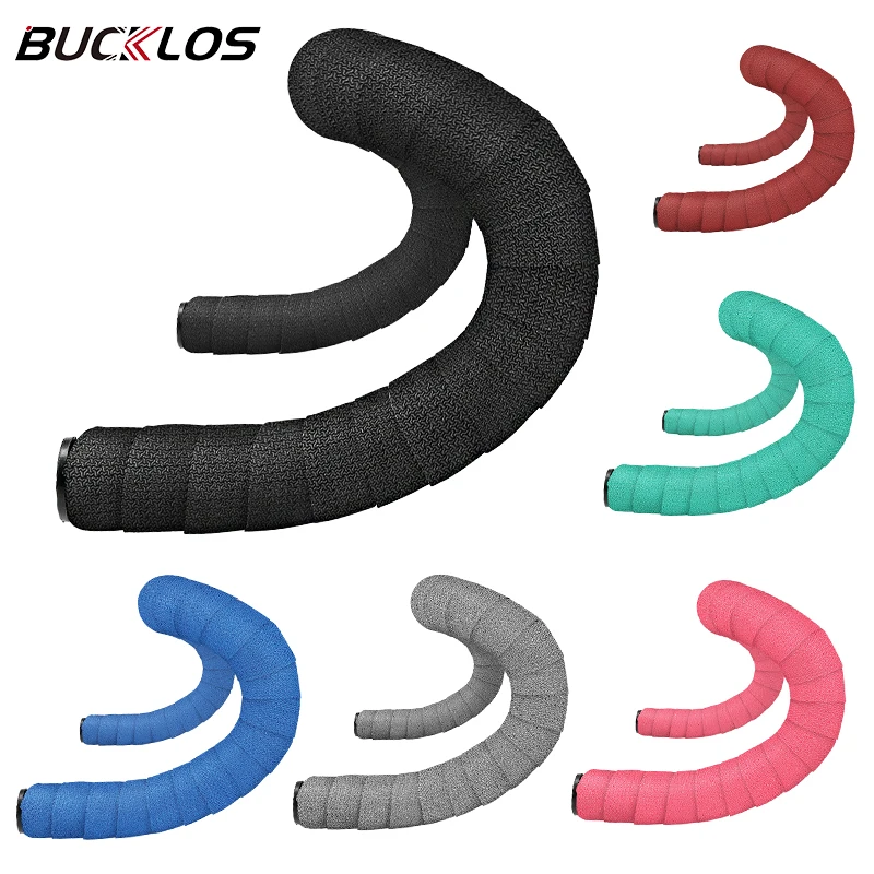 BUCKLOS Нескользящие ленты для руля велосипеда Прочная износостойкая обертка для ручки велосипеда Гравийный ремень для шоссейного велосипедного руля Гоночная лента для руля