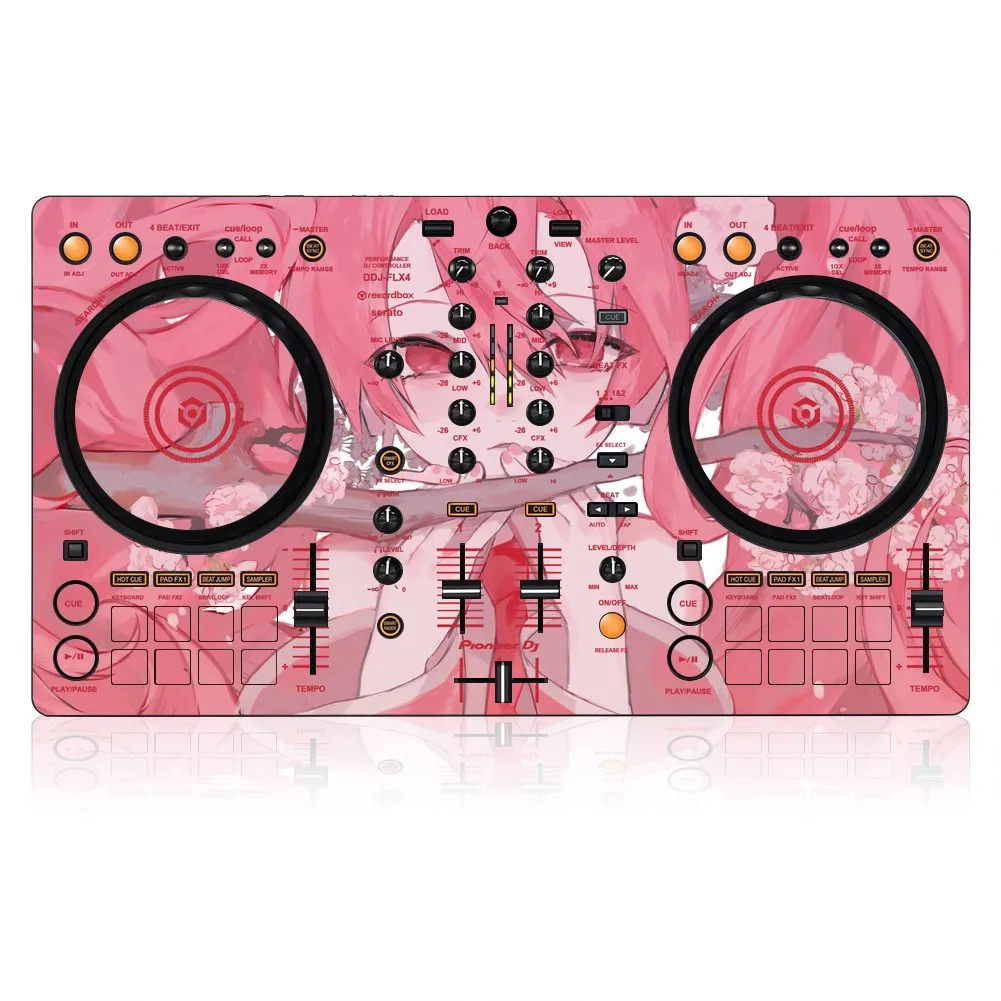 Фото Пленка Pioneer DDJ-FLX4, универсальная наклейка Pioneer FLX4, контроллер DDJ FLX4, цветная наклейка №4