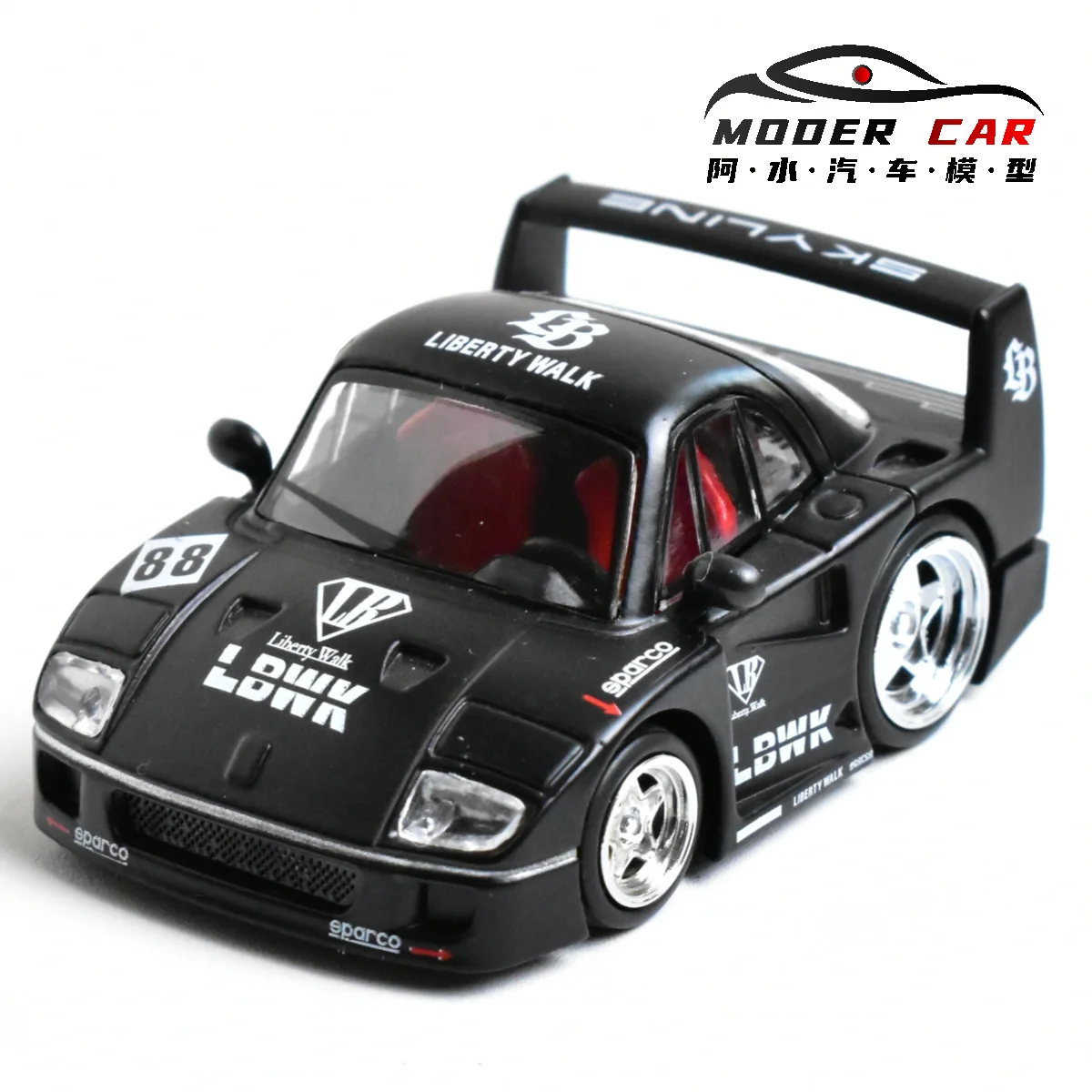 Литая под давлением модель автомобиля Demon King 1:64 F40 2025 Foshan Limited Играйте в транспортные средства и модели