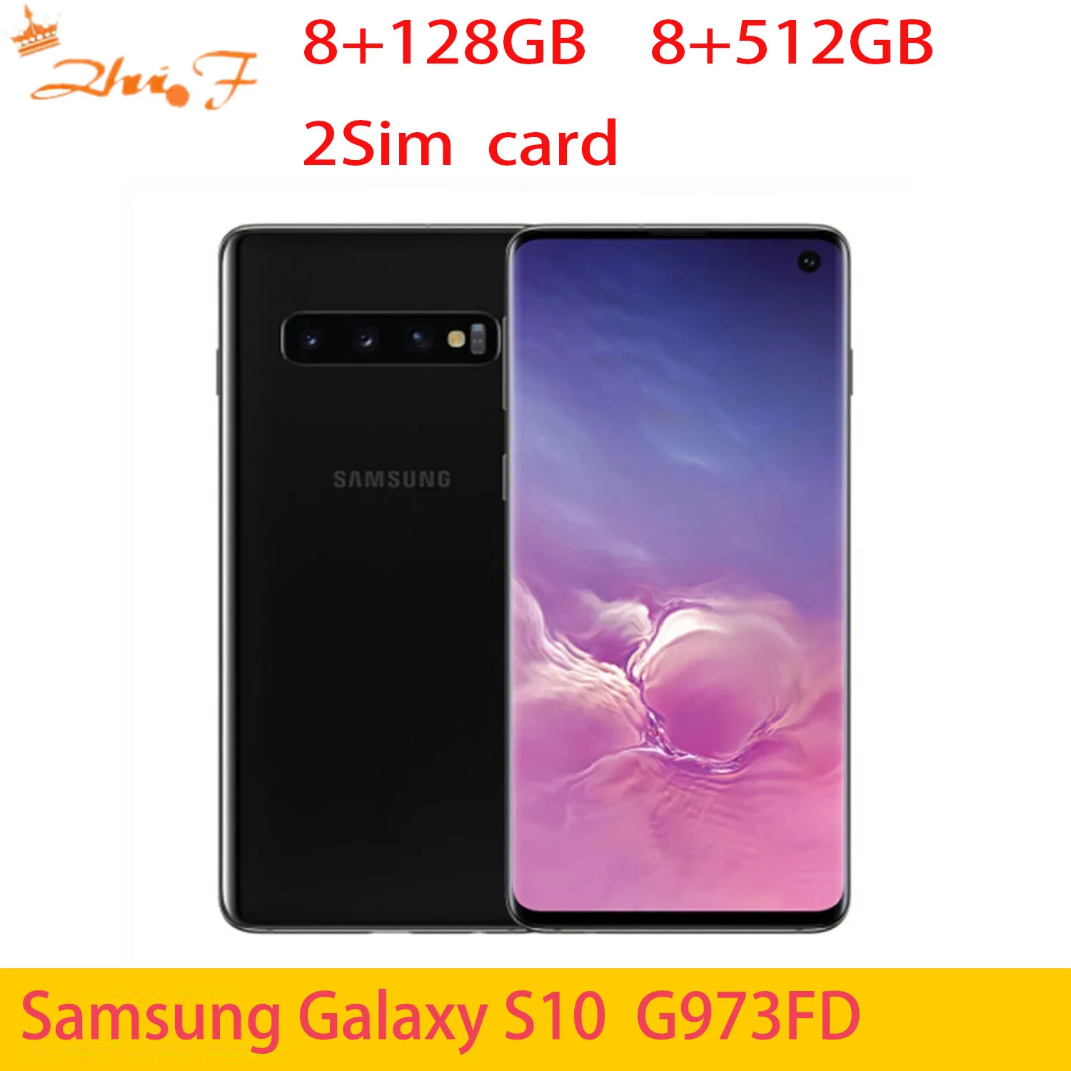 Оригинальный мобильный телефон Samsung S10, двойная SIM-карта, G973FD, G973F/D, 16 МП и 12 МП, 8 ГБ ОЗУ, 128 ГБ ПЗУ, NFC