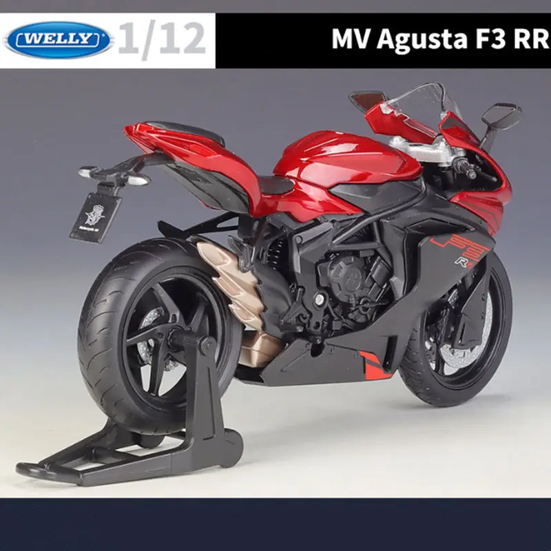 Модель гоночного мотоцикла WELLY 1:12 MV Agusta F3 RR из сплава, модель литая металлическая уличная модель мотоцикла, коллекционная имитация, детская игрушка в подарок (art.: 3920c2b3d4fad) - 3920c2b3d4fad