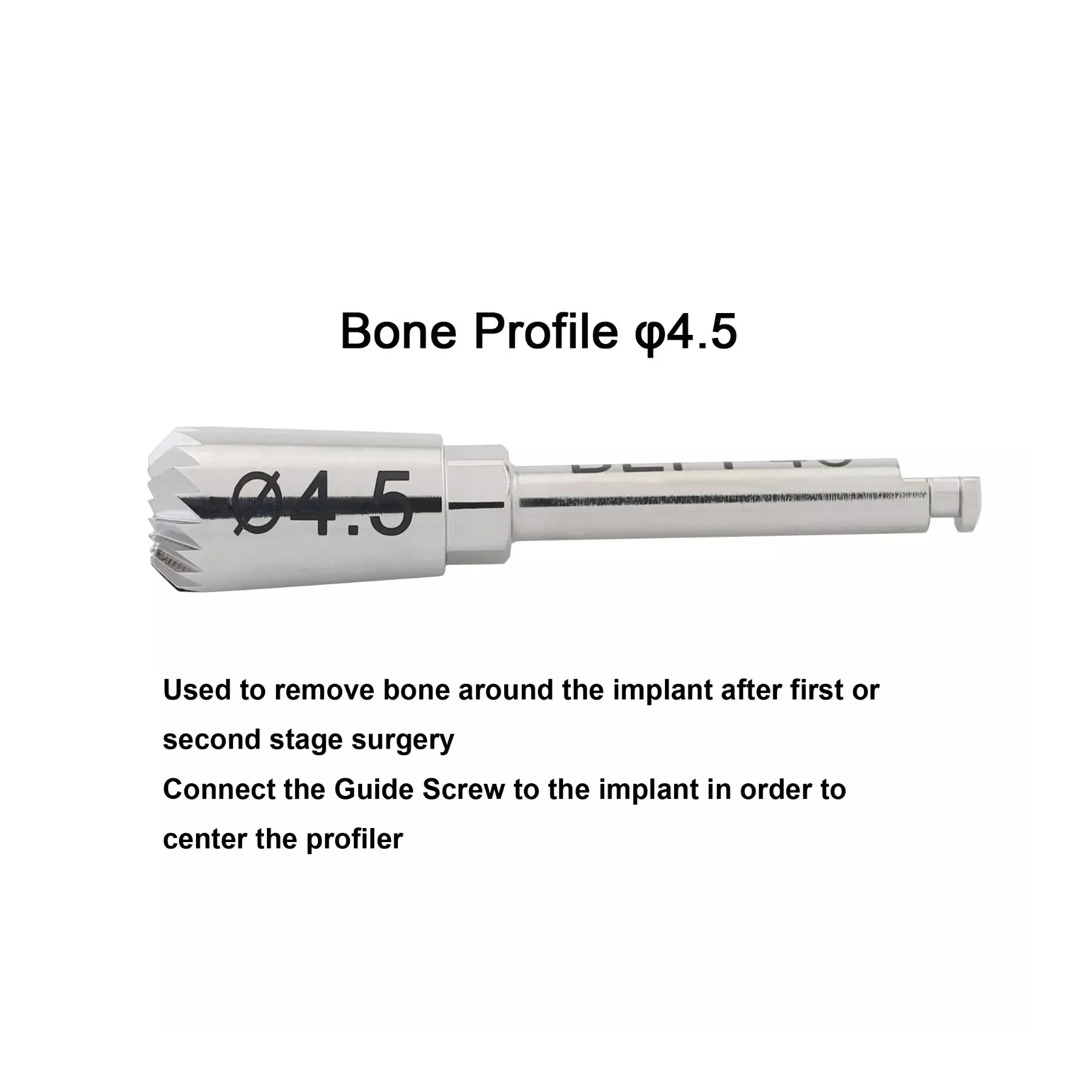 Фото Универсальный имплантат подходит для Hiossen Bone Profiler Ø4.5, направляющий винт, мини-и обычные ручные драйверы 1,2 мм №3
