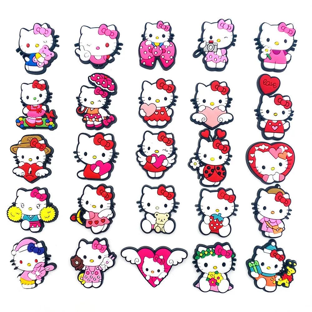 MINISO Hello Kitty Sanrio, Мультяшные подвески для обуви, розовые аксессуары для обуви, застежки, сабо, украшение для детей, подарки для девочек