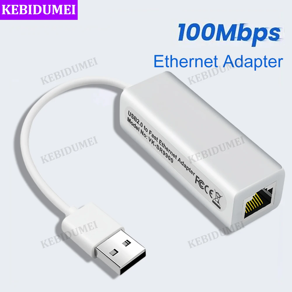 Проводная сетевая карта USB 2.0, 100 Мбит/с, сетевой адаптер USB-RJ45 Ethernet Lan, кабель-адаптер для ПК, ноутбука, Windows 98SE ME 2000 XP