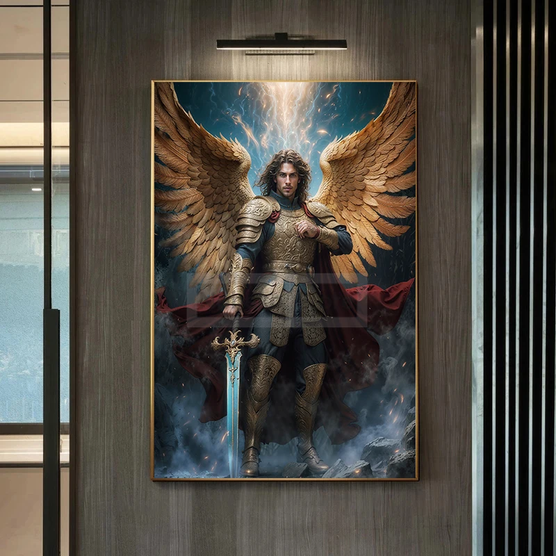 Фото Affiche et impressions sur toile de l'archange Michael Nette, портрет, иллюстрация du Christianisme, peinture, художественная роспись, déco №4