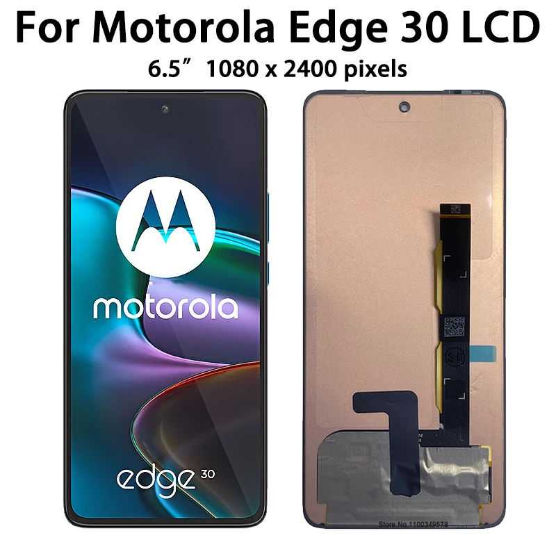 Фото ЖК-дисплей для Motorola Edge 30 с сенсорной панелью, дигитайзер экрана в сборе для Moto Edge30, ЖК-дисплей, оригинал №3