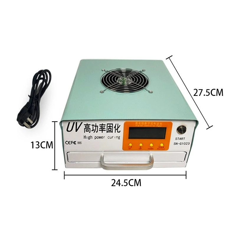 High power UV curing box Mobile phone repair curved screen straight screen purple light 3 seconds fast curing power