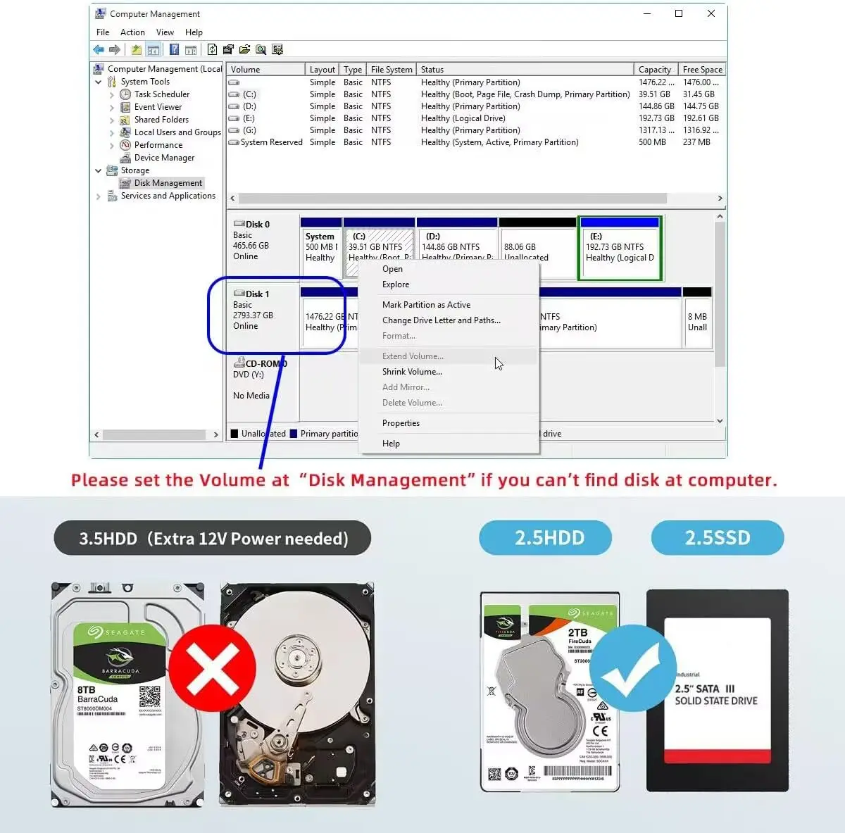Фото USB 3.0/тип C к SATA 7+15 22-контактный кабель, адаптер внешнего жесткого диска HDD SSD для Windows/8/10 поддерживает передачу данных 5 Гбит/с №4