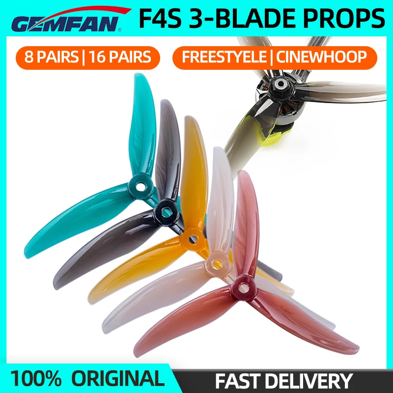 8/16 пар Gemfan Фристайл 4S F4S пропеллер 5136 3-Blade CW & CCW PC Props для RC FPV Фристайл Дрон Квадрокоптер GEPRC MARK5