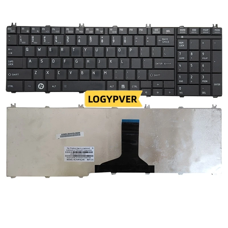 Фото Клавиатура US для Toshiba L655 L655D C650 C655 C655D C660 C660D C650D L650 C670 L650D L755, белая, черная, английская №2