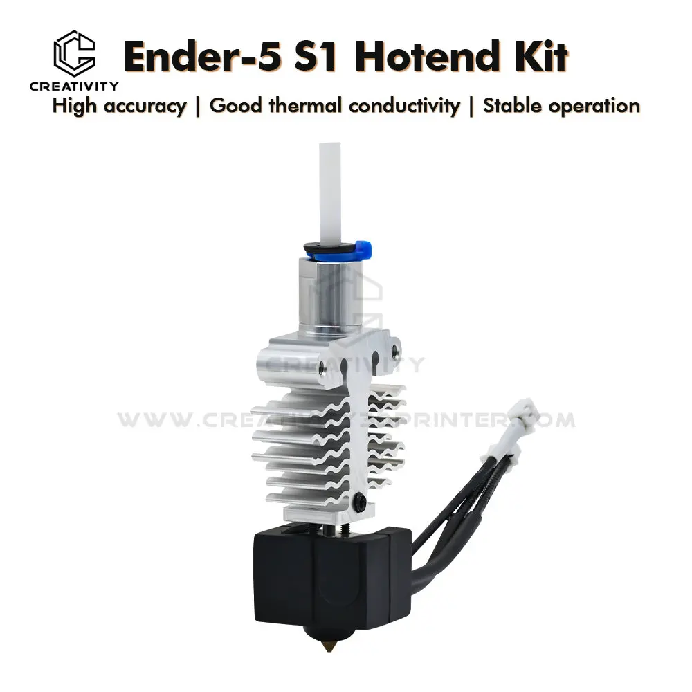 Высокотемпературный комплект Hotend Ender 5 S1 Замените собранный экструдер Hot End, цельнометаллическое сопло ender-5 S1, 0,4 мм, биметаллическая горловина