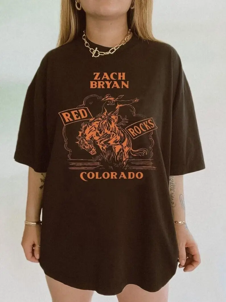 Zach Bryan Red рубашка с принтом Rocks, Zach Bryan Shirt, Zach Bryan 2023 Tour Tee