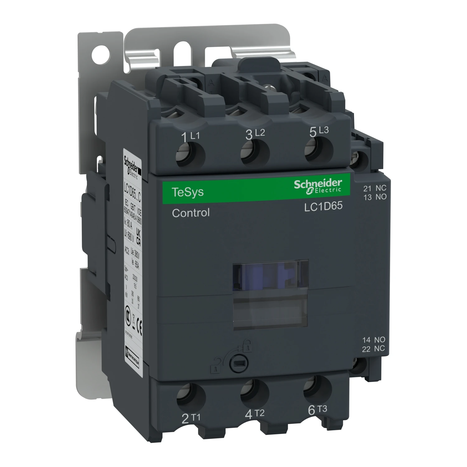Контактор переменного тока LC1D65M7C Schneider TeSys Deca LC1D (катушка переменного тока) 3P (3NO) 65A 220VAC