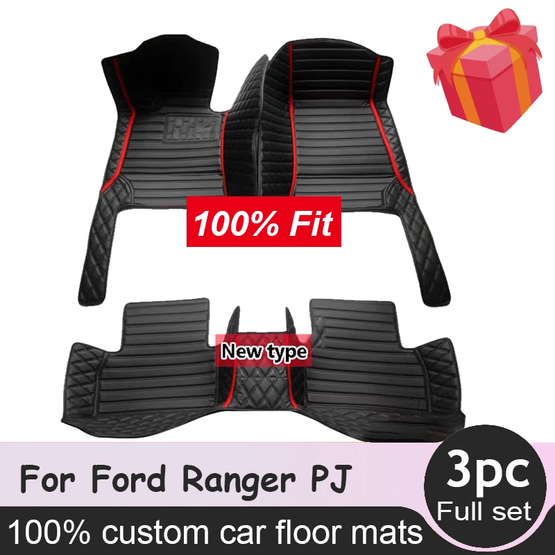 Напольный коврик для заднего багажника автомобиля Ford Ranger PJ International 2006 ~ 2008, аксессуары для двойного салона грузовика, экологичные автомобильные аксессуары