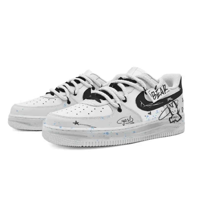 Фото 【Настроить】Nike Air Force 1 Обувь для скейтбординга Мужские кроссовки CW2288-111 №3