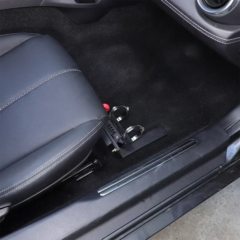 Фото Для Mazda MX-5 MX5 2016-2025 для Fiat 124 2016 + черное автомобильное сиденье из алюминиевого сплава, регулируемый кронштейн огнетушителя, аксессуары №5