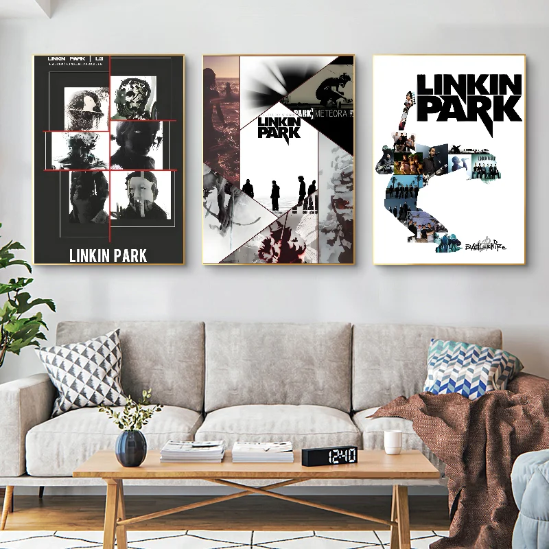 Фото Band L-Linkin Cool P-Park Poster Self-adhesive Art Waterproof Paper Sticker Coffee House Bar Room Wall Decor №5