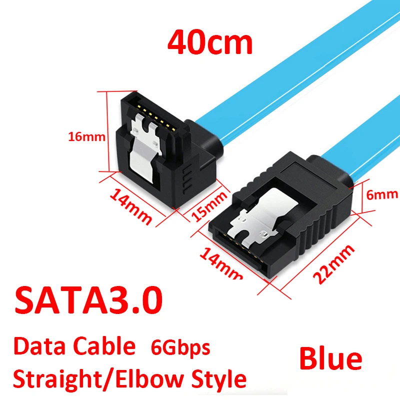 Фото Кабель SATA 10 шт., 40 см, 90 градусов, 6 Гбит/с №4