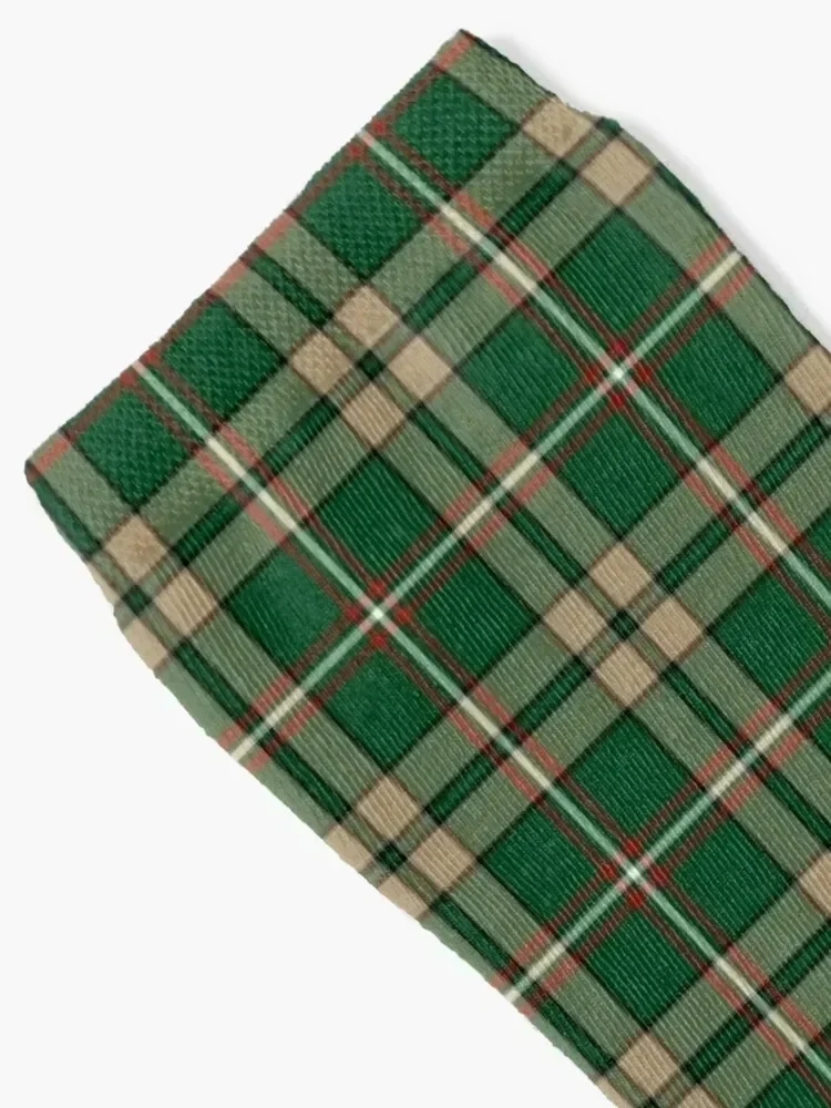 Фото O'Neill Tartan Tan and Green Irish Plaid Socks, рождественские чулки, дизайнерские носки до щиколотки для девочек, мужские №2