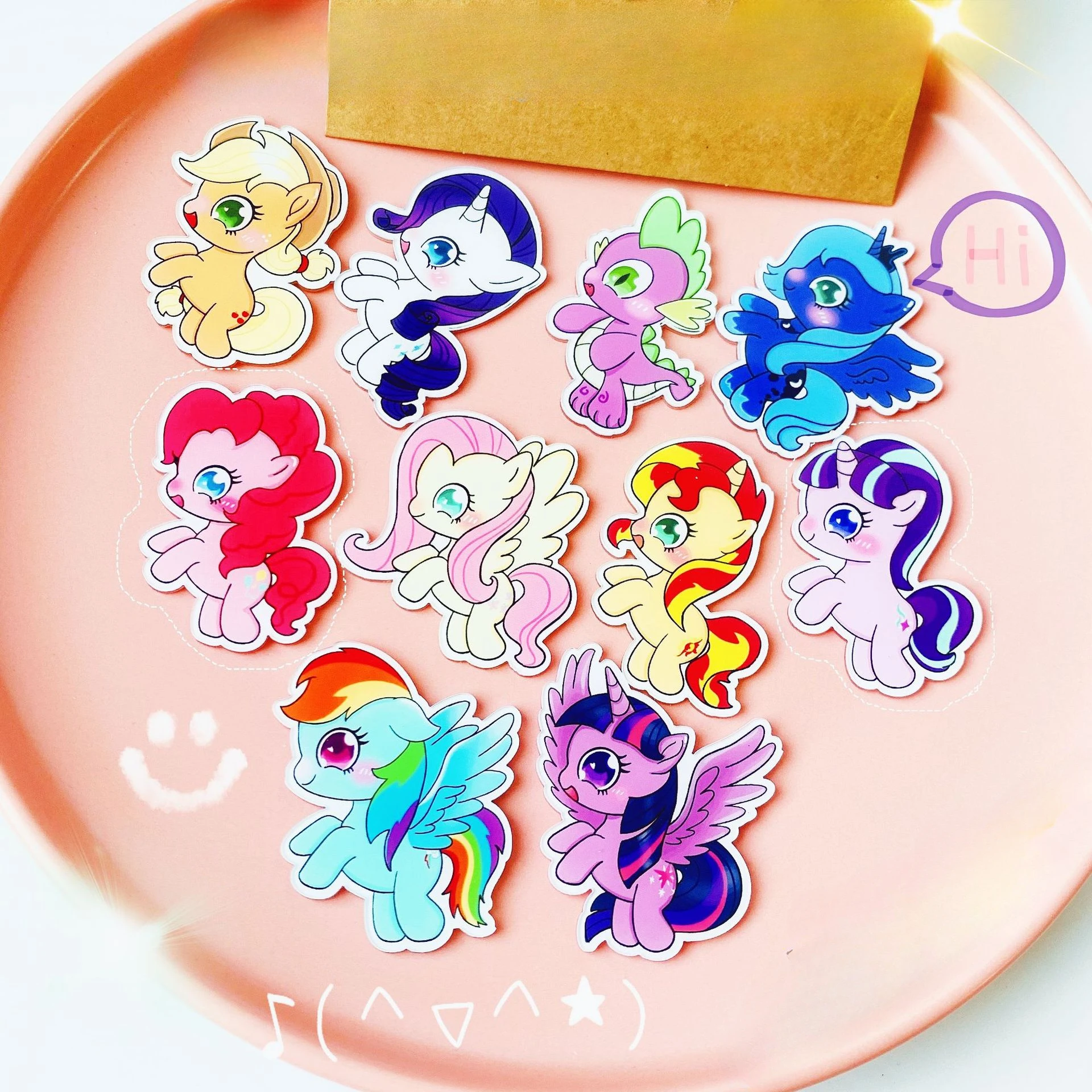 10 видов милых эмалевых булавок с гривой My Little Pony, аниме значок на лацкан, ювелирные изделия, детский подарок на день рождения, броши, булавки для лацканов Kawaii