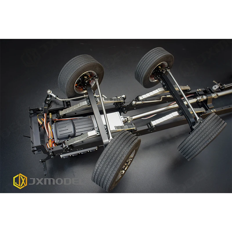 Фото JXmodel Tamiya Wrecker Trailer 8x4 шасси (специально оснащен спасательным транспортным средствам JX 2.0) двухскоростной дифференциал блокировки коробки передач №4