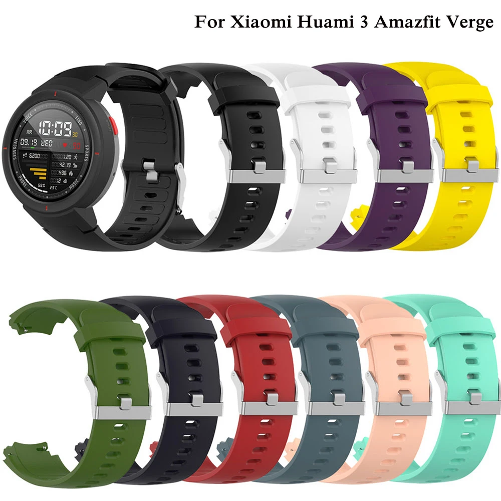 Мягкий силиконовый браслет для умных часов Huami Amazfit Verge Lite, быстросъемные ремни для Xiaomi Amazfit Verge 3, ремешок Correa