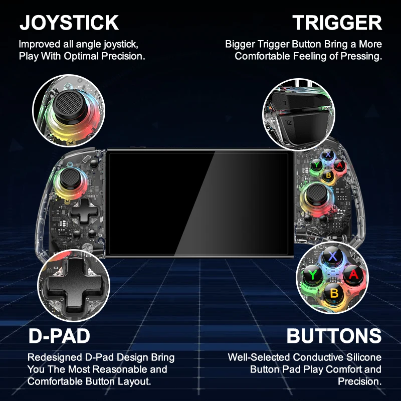 Горячий KS41 RGB, цветной прозрачный для переключателя, Bluetooth-контроллер, беспроводной джойстик, геймпад, джойстик, поддержка вибрации, шестиосный (art.: 3920cab96620d) - 3920cab96620d