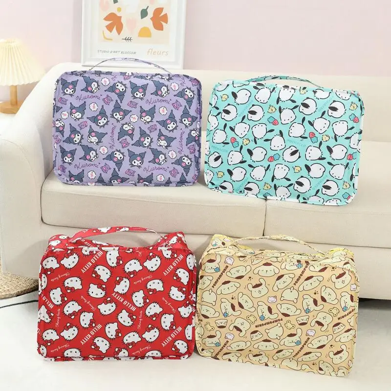 6PS Sanrio сумка для хранения одежды с героями мультфильмов Cinnamoroll милые коробки-органайзеры нижнее белье для хранения обуви домашний чемодан для девочек большой вместительности