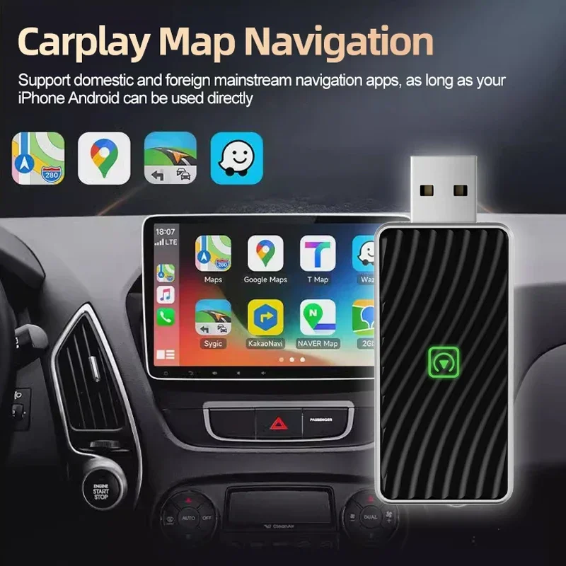 Фото 5G WiFi Mini 2in1 Type-C/USB Plug & Play Ai Box Проводной для беспроводного авто Android CarPlay и автомобильные аксессуары для Kia Sorento №5