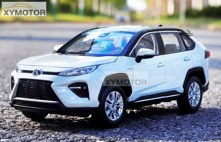 1/18 TNGA для Toyota WILDLANDER 2020 SUV литая модель автомобиля фотоорнамент белый/синий металл, пластик, резина