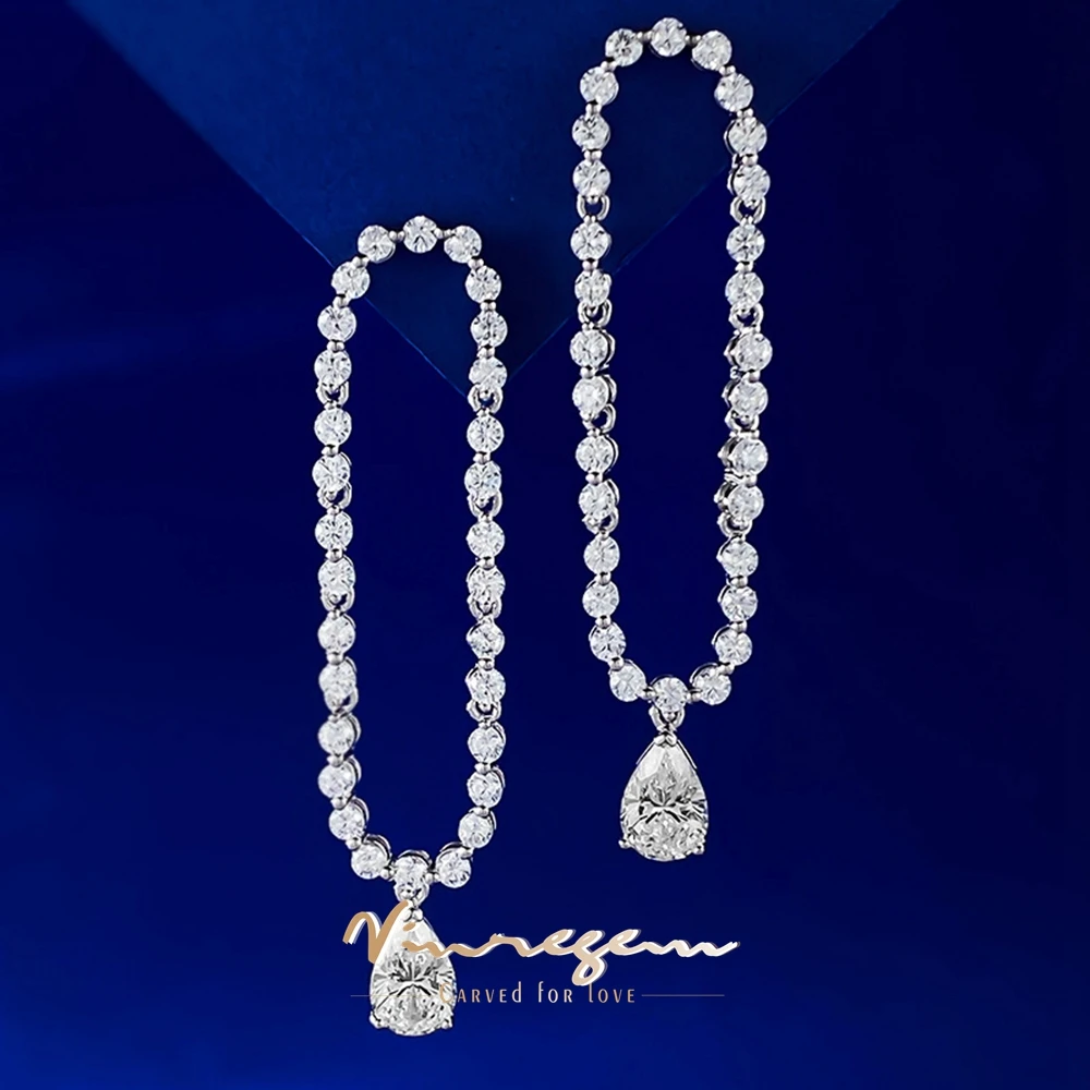 Серьги-подвески из серебра 925 пробы с сапфиром, 6 Х9 мм