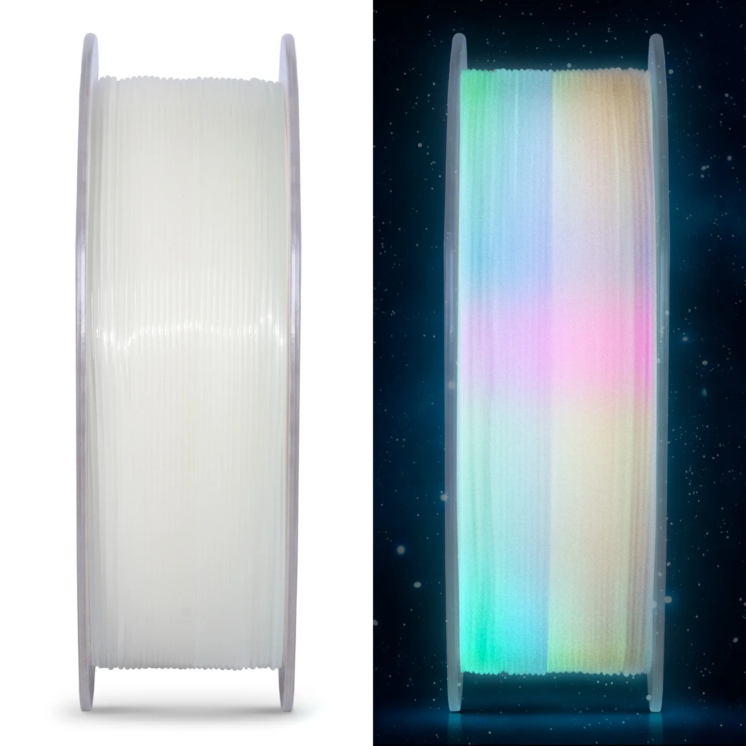 Фото GEEETECH светящийся PLA 1,75 мм 1кг светящийся в темноте для 3D печати Ночник светильник светящийся 8 цветов 3D материал принтера, зарубежный склад №3