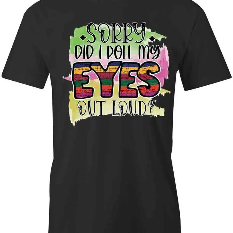 Футболка ROLL MY EYES d Хлопковая одежда QUOTE S1BCA374