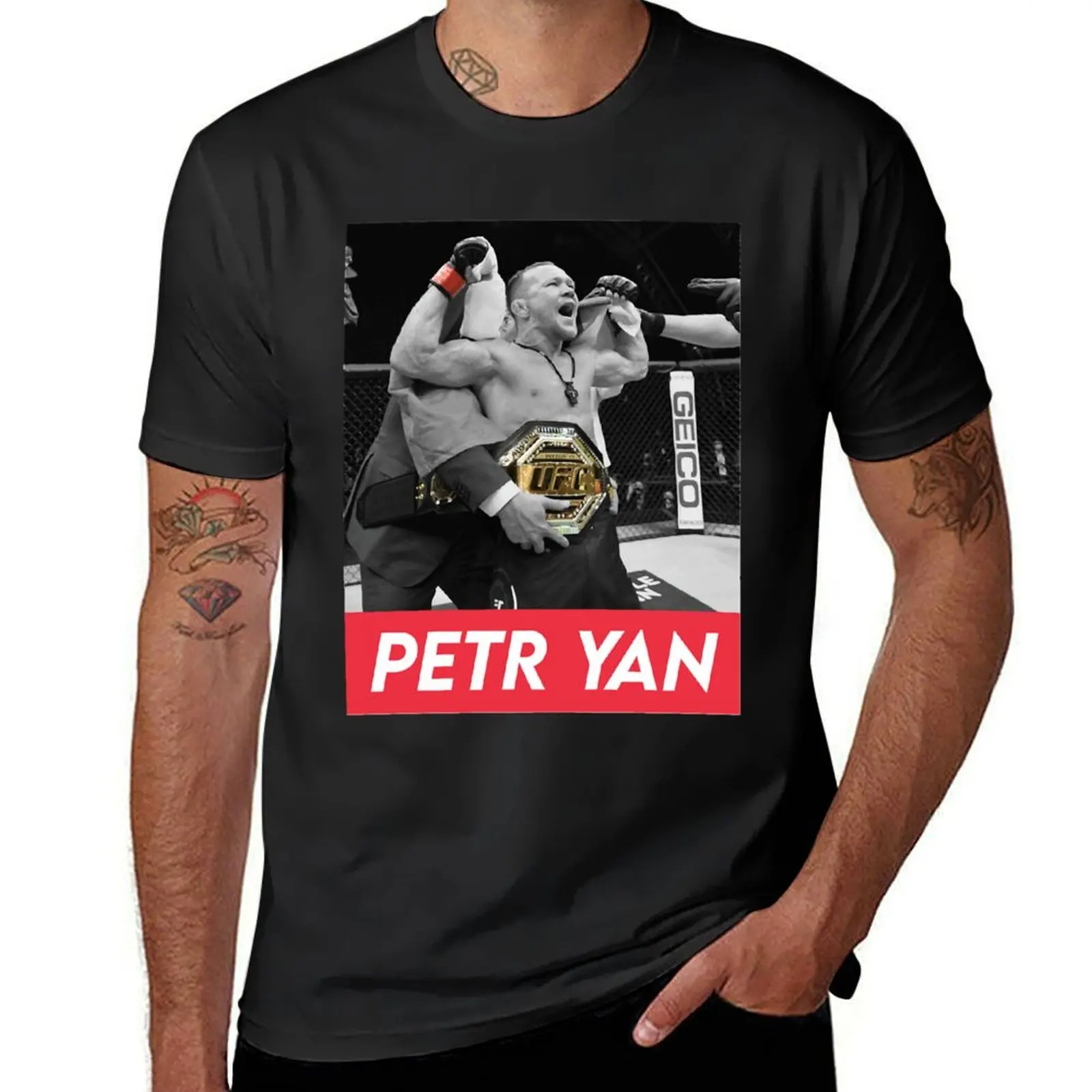 Футболка Petr Yan Champion Design Essential, милая одежда, футболки для мальчиков оверсайз с принтом животных для мальчиков