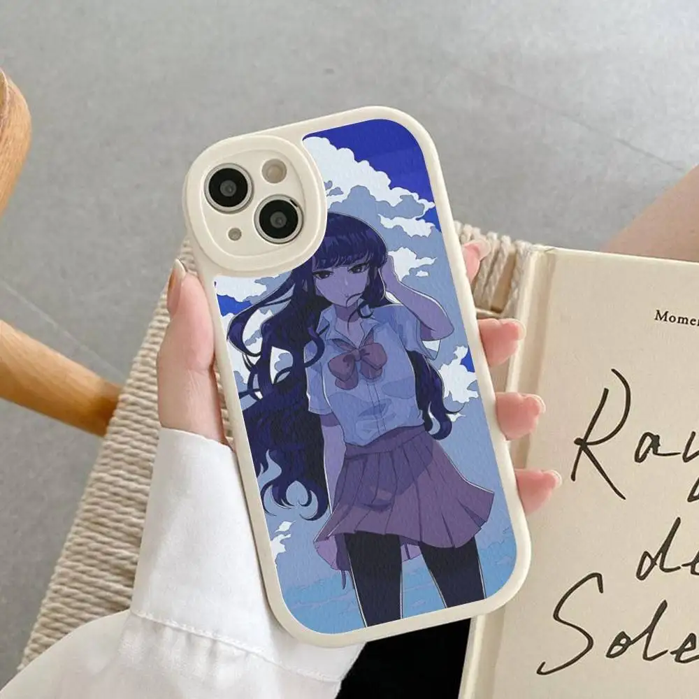 Чехол для телефона Komi San Wa Komyushou Desu из жесткой кожи для iPhone 16, 15, 14, 13, 12, Mini 11, 14 Pro Max Xs X Xr 7, 8 Plus Fundas