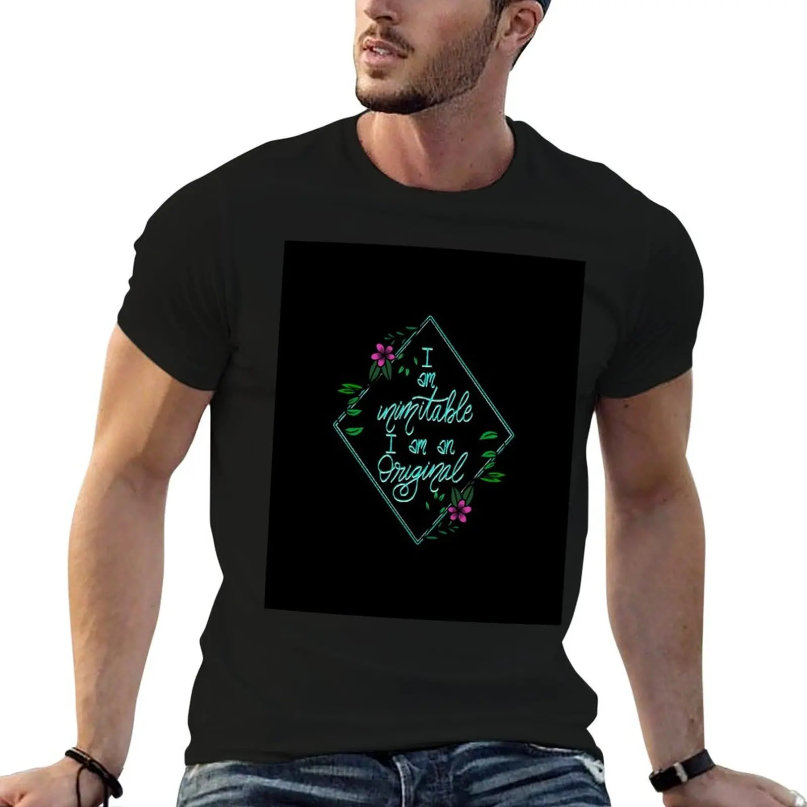 Футболка I am Inimitable & Original, одежда в стиле аниме, возвышенная мужская футболка