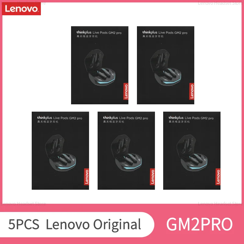 Беспроводная Bluetooth-гарнитура Lenovo GM2 Pro, 5 шт.