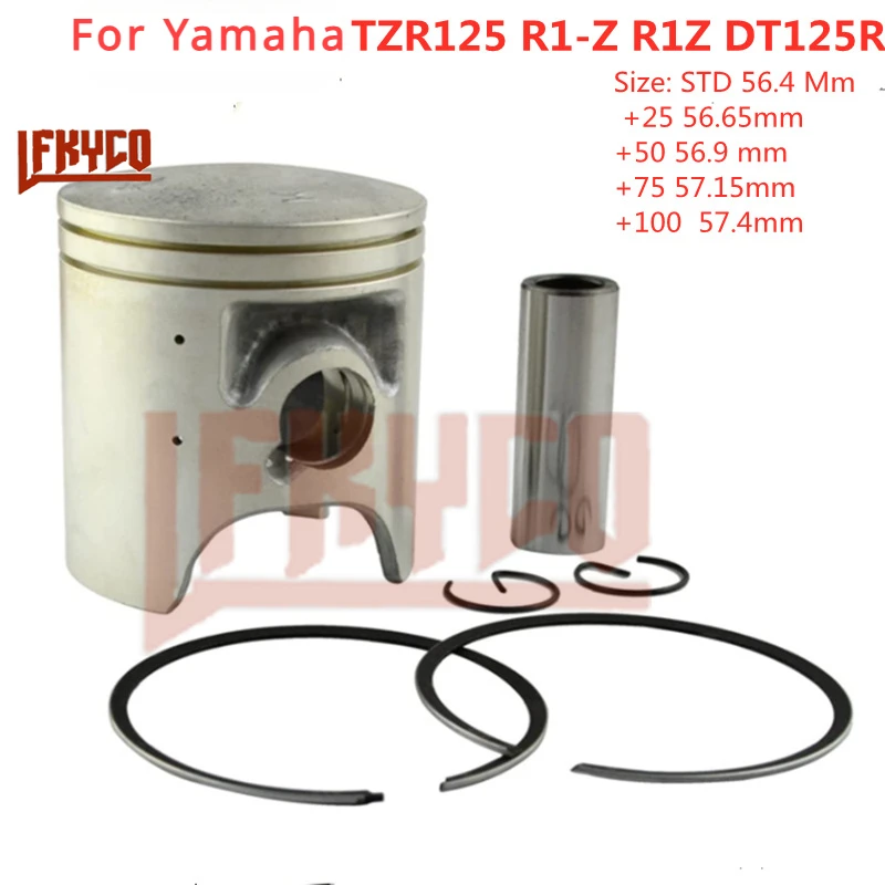 Детали двигателя 56,4 мм для YAMAHA TZR125 TZR 125 1987-92 DT 125 R 1988-99 поршневой штифт цилиндра 16 колец Комплект Аксессуары для мотоцикла