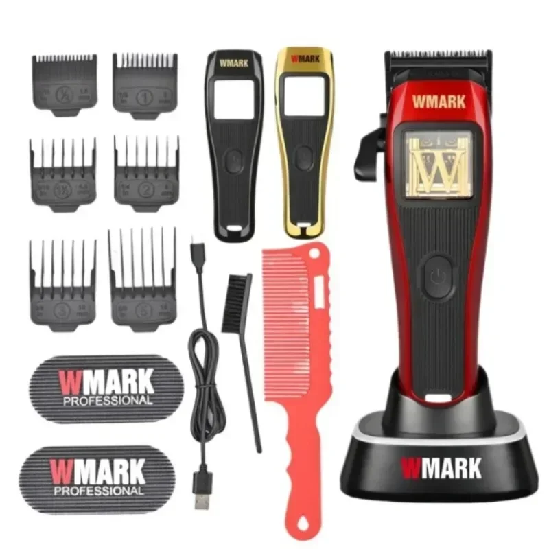 WMARK NG-X1 Профессиональные машинки для стрижки волос для мужчин, магнитный двигатель с микрочипами, 10000 об/мин, 9 В, с подставкой для зарядки, беспроводной триммер-резак