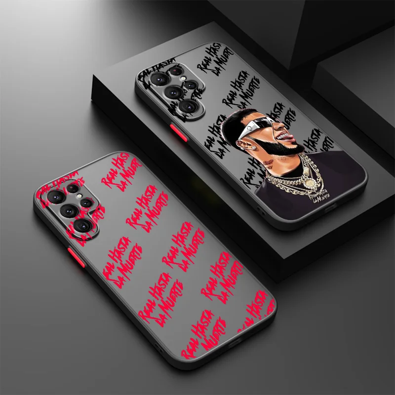 Real Hasta La Muerte Anuel AA рэпер для Samsung A73 72 71 56 53 52 51 42 36 33 32 31 26 23 22 21 14 13 Матовый чехол для телефона Funda
