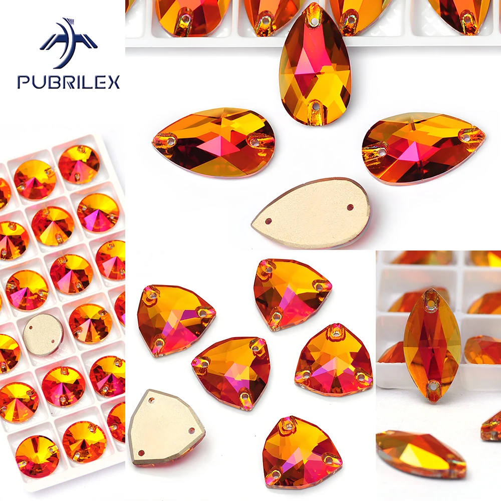 PUBRILEX Астральные розовые стразы, смешанные формы, рукоделие своими руками, роскошные 2021, стразы с плоской задней частью, швейные кристаллы для изготовления ювелирных изделий