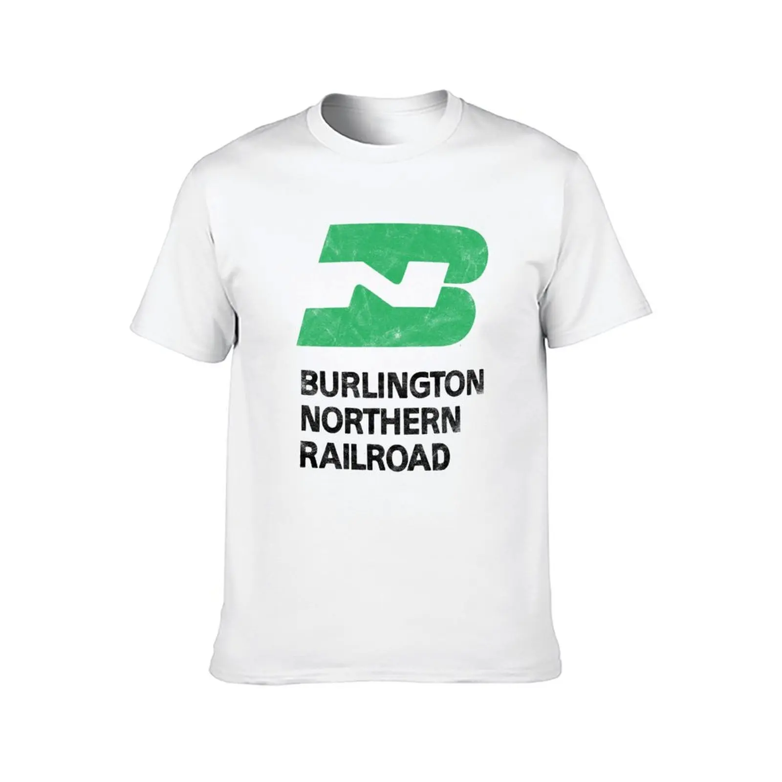 Фото Футболка Burlington Northern Railroad, хлопковые футболки, мужские футболки из 100% хлопка, мягкая футболка №2