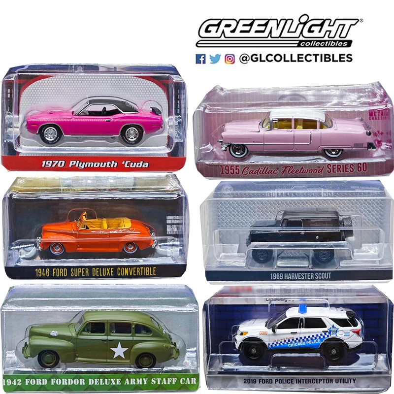Greenlight 1/64 пропорция новый стиль батальон 64 Джексон Горячая серия отслеживания литая модель легкосплавный автомобиль Детский Рождественский подарок