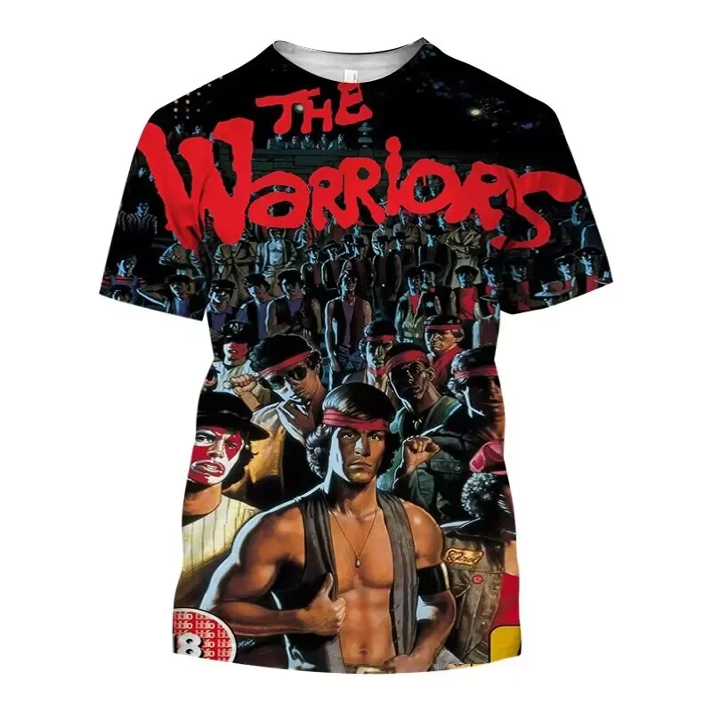 Фото The WARRIORS Maglietta Stampata Per Uomo Moda Повседневная футболка O-collo Manica Corta Top Крутая футболка Harajuku Street Movie Футболка №2